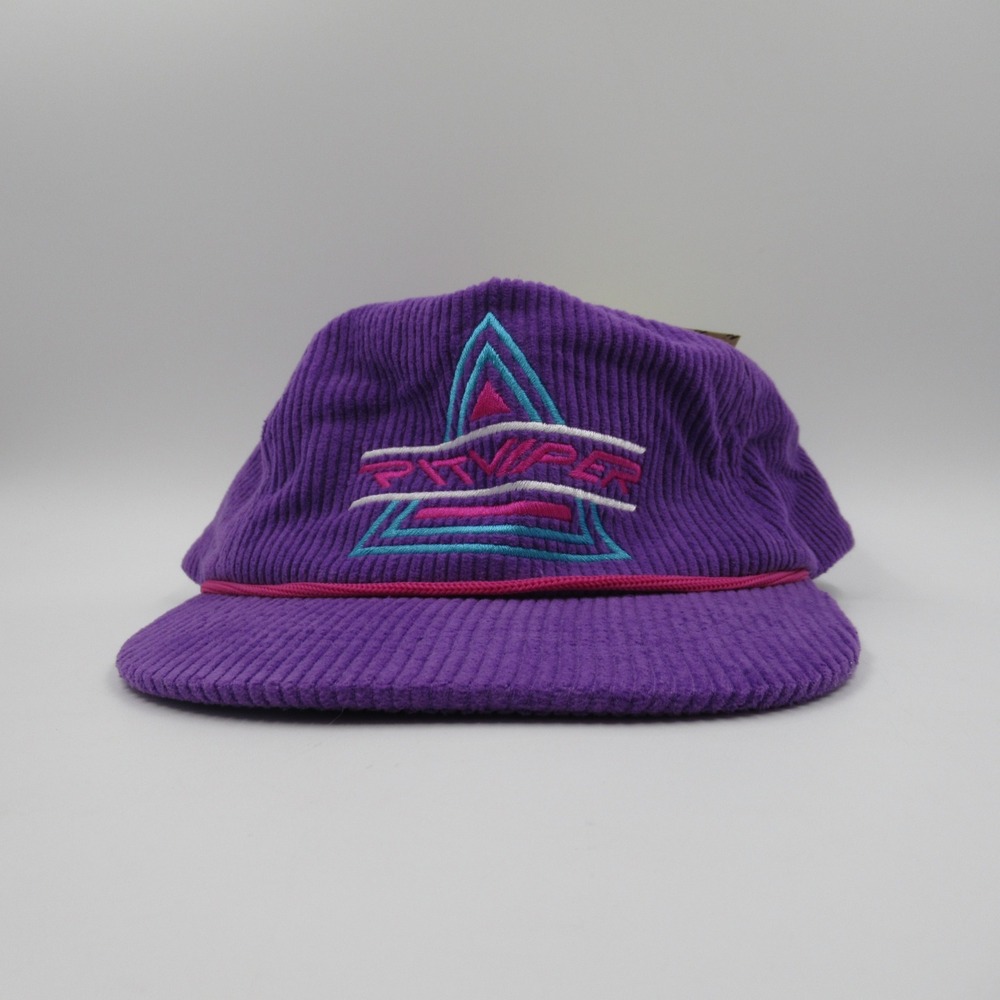 Pit Viper Groomer Hat Purple Corduroy Retro Embroidered Snapback Cap NEW